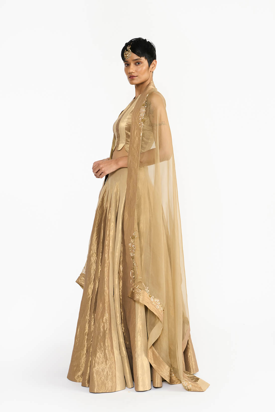 Gold Mallikai Dupatta_B