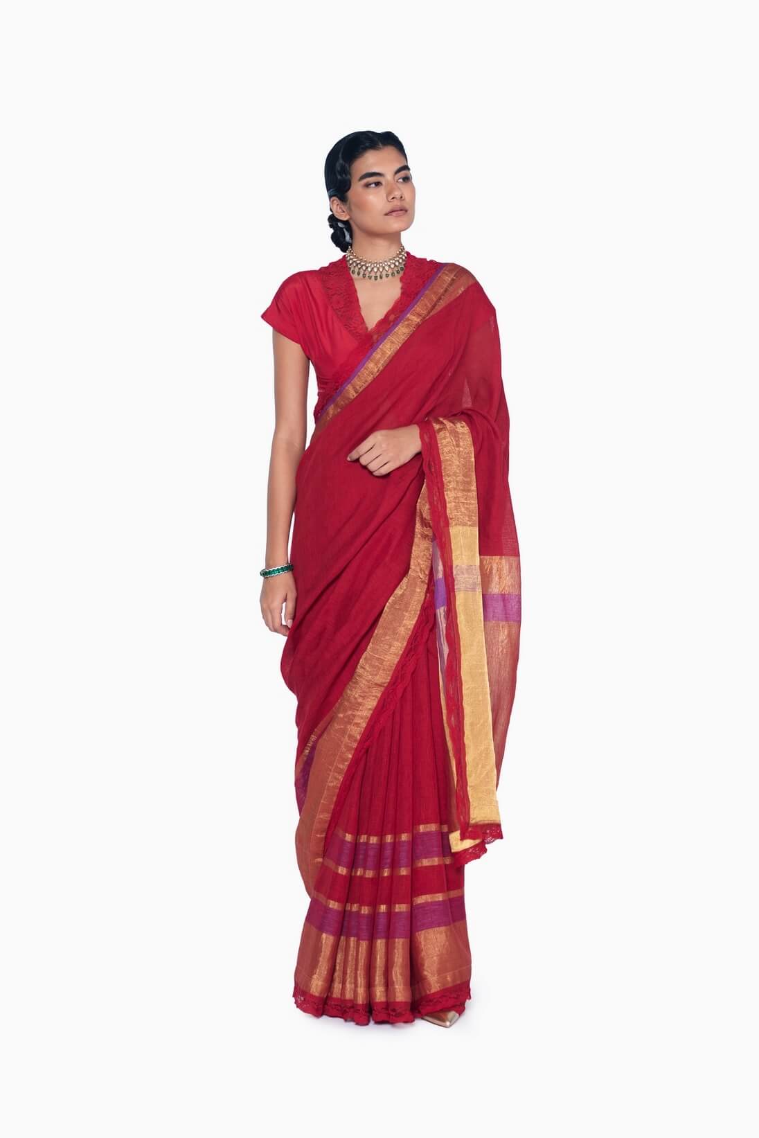 Seher Red Sari (1)