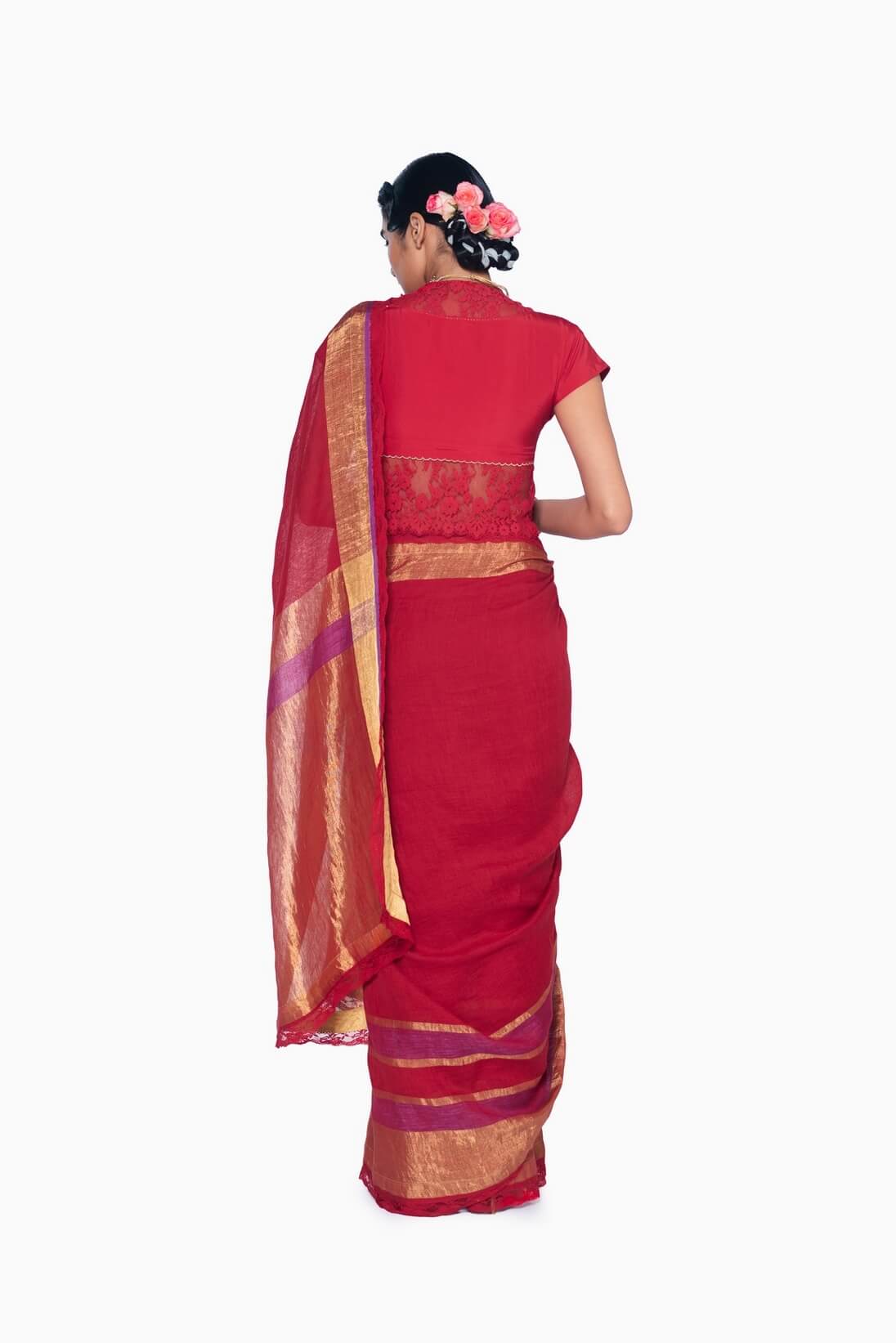Seher Red Sari (3)